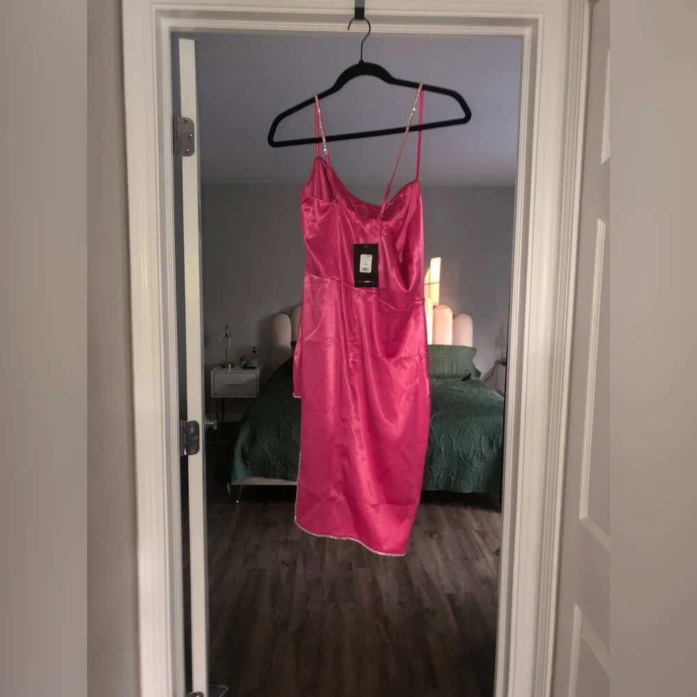 Mini Satin Dress - Picture 2 of 6